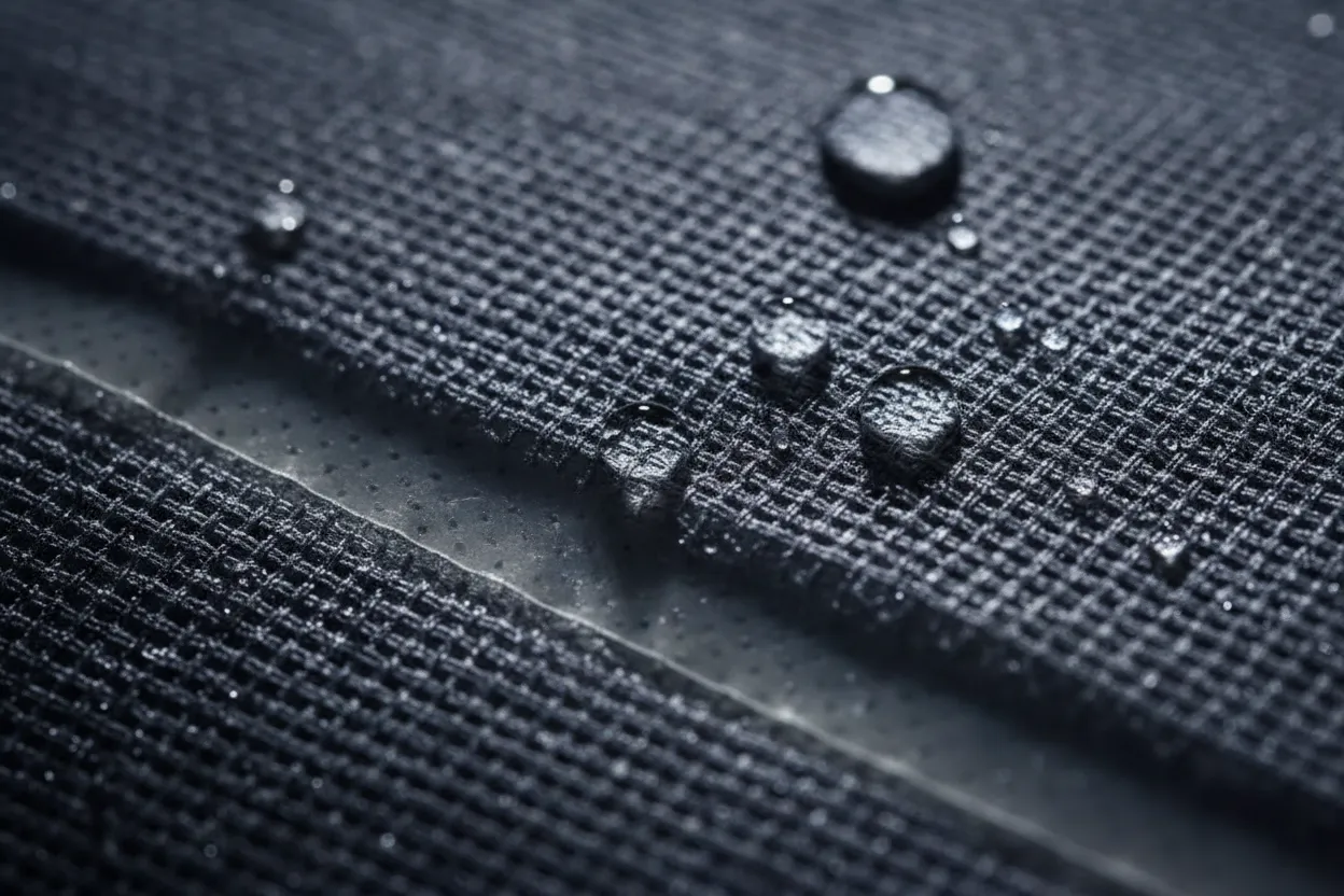 Sympatex materiaali lähikuva